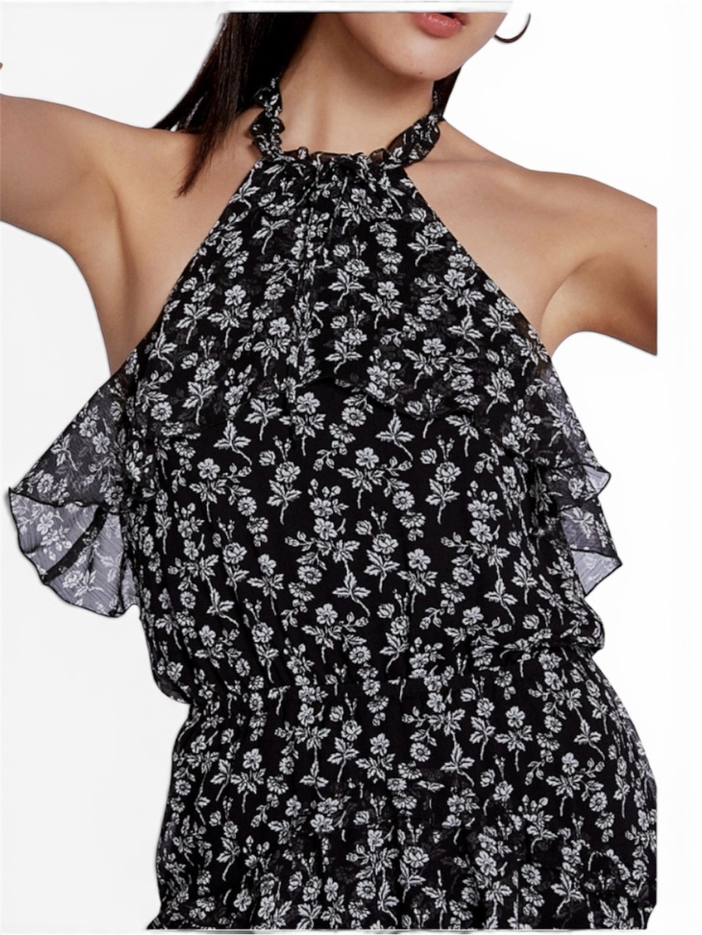 Express Tiered Ruffle Midi Dress - Picture 4 of 11